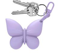 Lip Balm Holder Case, Butterfly Shape Silicone, 6cm/2.36in with Keychain Sleeve Soft Quality Protective Design Unit, Easy Clip Gear, Versatile Cosmetic Holder for Daily Travel and Outdoor Use
