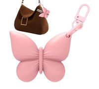 Lip Balm Holder Case, Butterfly Shape Silicone, 6cm/2.36in with Keychain Sleeve Soft Quality Protective Design Unit, Easy Clip Gear, Versatile Cosmetic Holder for Daily Travel and Outdoor Use