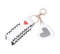 Lip Balm Holder Keychain, Portable PU Leather Lip Balm Pouch, Waterproof Lipstick, Ergonomic Belt Buckle Design, Gloss Organizer, for Travel & Everyday Use, 4x2 in, Black, 1 Pack