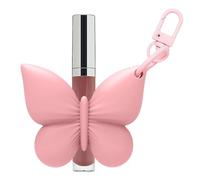 Lip Balm Keychain - 1inch Cute Butterfly Holder For Lipsticks | Silicone Lipsticks Case - Portable Lip Gloss Holder Keyring Lightweight Durable Non Greasy Secure Cover For Bags Travel Daily Use