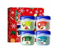 Lip Balm Set - 4-Piece Fruit Flavored Moisturizing Gloss, Hydrating Repair Cream, Smooth Nourishing Formula for Women Traveling Business Trip Home Outdoor School, Lip Care Kit, 3.5x3.5x1.06 Inches