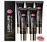 Lip Booster Serum,Lip Plumper Volumizing Gloss,Hydrating Lips Oil,Reduces Lips Lines,15ml Portable Size,Non-Sticky Lightweight Texture,for Daily Touch-Ups & Travel,Enhancing Natural Plum (5PCS)