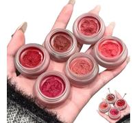 Lip & Cheek Blurry Pudding Pot - Korean Pudding Pot Blush - Multi-use Natural Glow Face Blush - Natural Glow High Pigment LipstickBlush Lasting Lip Tint (6 PCS)