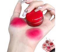Lip & Cheek Blurry Pudding Pot - Korean Pudding Pot Blush - Multi-use Natural Glow Face Blush - Natural Glow High Pigment LipstickBlush Lasting Lip Tint (04)