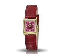 Lip Churchill C18 Montre Femme Acier Doré Cuir Rouge 671622