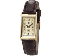 Lip Churchill T18 - Montre femme - 671006 - Bracelet cuir marron - Cadran doré