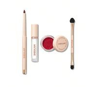 Lip Dazzler Kit Paillettes Pour LèVres-Curtain Call Rouge Marque Beauté Visage Maquillage CosméTique Pour Femmes Filles Parfait Pour Hiver Printemps IdéAl Pour Y2K ÉLéGant Mode Adapté Pour Anniversair