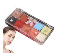 Lip Gloss Palette - 10 Colors Jelly Tinted Paint Set, Hydrating Glossy Texture for Smooth Shine and Soft Lips, Long-Lasting Moisture Makeup | Cosmetic Lipstick Kit Women, Professional Use