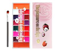 Lip Gloss Palette, 20 Colors Palette, Smudge Proof Matte Tinted Creamy, Sturdy Waterproof Eye Shadow Blush for Bridal, Stage Performance, Special Event Makeup Kit
