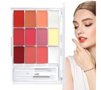 Lip Gloss Palette, Hydrating Lip Gloss, Moisturizing, Color Lip Gloss Palette, Lipstick Makeup Set, 12 Colors Lip Gloss, Gloss Tint Set, for Women Girls