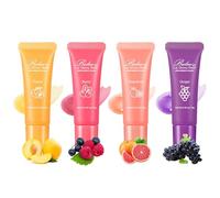 Lip Glowy Lot de 4 baumes à lèvres Fruit Glowy - À la vitamine E - Réduit les lignes des lèvres - Améliore la couleur des lèvres - Hydrate rapidement et soulage les lèvres sèches