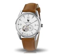 Lip Himalaya - Montre homme - 671558 - Cuir marron - Cadran argent - Cœur battant