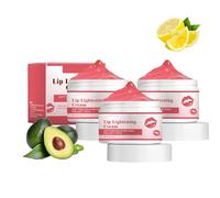 Lip Lightening Cream, Pink Lip Balm & Moisturizer Lip Lightening for Dark Lips, exfoliant naturel pour les lèvres avec du beurre de karité, sérum pour les lèvres sèches, réduisant les ridules (3pc)