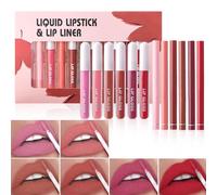 Lip Liner And Lipstick Combo, Long-Lasting Lip Liner Set, Liquid Lipstick Set, Matte Plumping Lip Set, Lip Liner Pen Set, Lipstick Set For Defined Lips, Matte Lipsticks And Lip Liners, Full Lip Liner