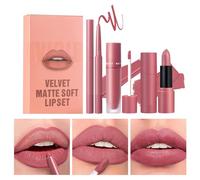 Lip Liner Lipstick Set, Lip Gloss Pencil Liner, Long-Lasting Lip Liners, Lip Color Liner Set, Velvet Lipstick Set, Natural Lip Makeup, 3X Lip Liner Set, Moisturizing Lip Gloss, Creamy Lip Pencil, Perf