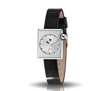 Lip Mach 2000 Mini Square Montre Femme Acier Cuir Noir 671171