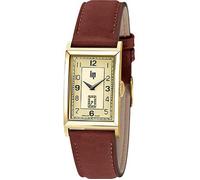 Lip - Montre Churchill T24 - 671277 - Boitier rectangulaire - Cuir marron - Cadran doré