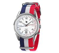 Lip Montre Mixte Quartz - 40 mm - Cadran Blanc - Bracelet NATO Multicolore - 670011