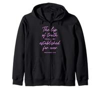 Lip of Truth Shall Be Established Proverbs 12:19 Verse biblique Sweat à Capuche