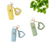 Lip Oil Keychain - Mirror & Oil 2-in-1, Mini Lipstick Case with Keychain & Heart Pendant Portable and Practical for Women, Girls, Party Gift (C#1)