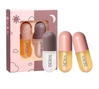 Lip Plumper 3 Pcs Repulpeur De Levre Puissant Natural Gloss Kit De Sérum Naturel Derol Rehausseur Plus Pulpeux Repulpant Pour Les Lèvres Ensemble De Brillant à Lèvres Réparateur Hydratant Jour Et Nuit