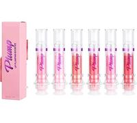 Lip Plumper Booster Gloss, Plump And Pout Lip Plumping Booster, Lip Plumping Booster Gloss, Lip Plumping Gloss,Moisturizing,Plumping for Women (Mixed 6pc)