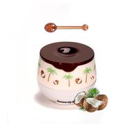 Lip Sleeping Mask & Lip Balm Set au Miel - Soin Réparateur Hydratant pour Lèvres Sèches et Gercées, Réduction des Ridules et Effet Repulpant (#Noix de Coco, 5.5g)