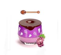 Lip Sleeping Mask & Lip Balm Set au Miel - Soin Réparateur Hydratant pour Lèvres Sèches et Gercées, Réduction des Ridules et Effet Repulpant (#Raisin, 5.5g)