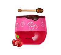 Lip Sleeping Mask & Lip Balm Set au Miel - Soin Réparateur Hydratant pour Lèvres Sèches et Gercées, Réduction des Ridules et Effet Repulpant (#Cerise, 5.5g)