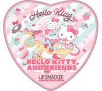 Lip Smacker, Boîte Métal Cœur Baumes à Lèvres Hello Kitty, 3 Saveurs | Boîte Métal Cœur Hello Kitty, 3 Baumes à Lèvres Parfumés, Formule Nourrissante, À Combiner, Cadeau Amusant