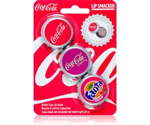 Lip Smacker Coca Cola baume à lèvres parfums Original, Cherry & Fanta 3x3 g