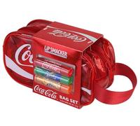 Lip Smacker Coca-Cola Handy Bag Set, 3 Baumes à Lèvres pour Enfants au Goût Coca-Cola Original, Formule Transparente et Hydratante