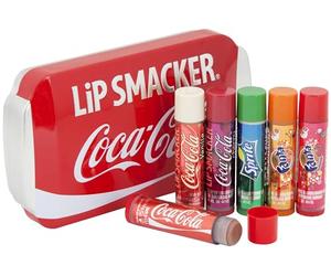 Lip Smacker - Collection Canettes Coca-Cola - Ensemble Baumes à Lèvres de Différents Parfums - Cadeau Sucré en Canette Classique à Collectionner - Emballage de 6 Pièces
