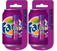 Lip Smacker Collection Coca Cola, Baume à Lèvres Saveur Grape Fanta Inspiré par Coca-Cola, Hydratant et Rafraîchissant, Emballage Blister Simple (Lot de 2)