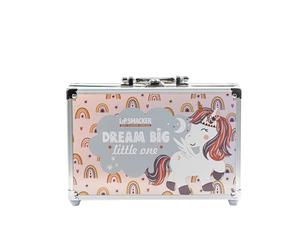 Lip Smacker Color Traincase, Coffret Maquillage Tout-en-un pour Filles Comprenant 22 Brillants à Lèvres, 9 Ombres à Paupières Crémeuses, 2 Vernis, 4 Poudres Scintillantes et Barrettes
