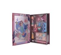 Lip Smacker Disney Beauty Book Tin, Ensemble de Maquillage pour PetiteFille avec RougesÀLèvres, BrillantsÀLèvres, FardsÀPaupières Lumineux et VernisÀOngles, Accessoires pour Cheveux et Maquillage