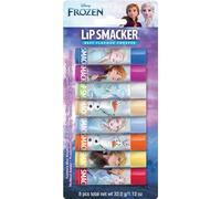 Lip Smacker Disney Frozen Party Pack, Ensemble de fête inspiré de Frozen comprenant 8 pièces colorées, y compris des baumes à lèvres parfumés sans danger pour les enfants, Finition Naturelle