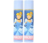 Lip Smacker Disney Princess Collection, Baume à Lèvres Cinderella pour Enfants, Sans Danger et Sans Couleur pour une Finition Naturelle, saveur Vanilla Sparkle (Lot de 2)
