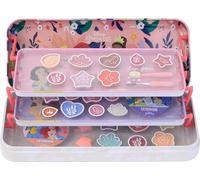 Lip Smacker Disney Princess Makeup Case Triple Layer Beauty Tin Makeup Kit for Kids