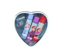 Lip Smacker Frozen, Boîte Métal Cœur, Set de 3 Baumes à Lèvres pour Filles à Thème Frozen, Édition Cadeau 2025