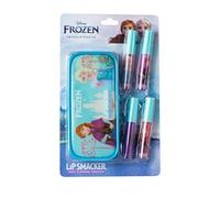 Lip Smacker Frozen Lip Gloss & Pouch Set, Coffret Inspiré de Frozen Comprenant 4 Brillants à Lèvres Brillants et Une Pochette de Célébration Winter Wonderland pour le Look de Princesse