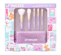Lip Smacker Holiday Makeup Brush Set, Ensemble de Six Pinceaux de Maquillage pour Poudres de Visage, Blush Crémeux, Fards à Paupières et Eyeliners, le tout Dans le Sac de Maquillage