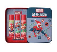 Lip Smacker Lip Balm Tin Trio, Coffret Cadeau 3 Pièces de Baume à Lèvres pour Enfants, Edition Spiderman, Hydratant et Facile à Appliquer, Infusé avec de l'Huile de Graines de Ricin, Spiderman