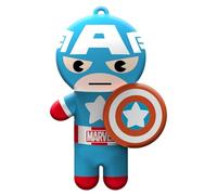 Lip Smacker Marvel Collection, Baume à Lèvres Aromatisé Captain America pour Enfants avec Porte-Clés, Hydratant et Rafraîchissant, Blister Unique