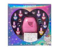 Lip Smacker Nail Art Blockbuster Set, de Vernis à Ongles pour Enfants, 8 Vernis à Ongles, 22 Autocollants et 1 Séchoir à Ongles, Pinces à Cheveux et Bagues, Ensemble Tout-en-Un