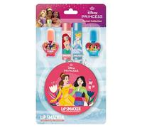 Lip Smacker Princesses Beauty Pocket Collection, Set de Maquillage Princesse Disney 4 Pièces pour Enfants Comprenant des Baumes à Lèvres et du Vernis à Ongles, dans une Mignonne Boîte Disney