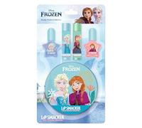 Lip Smacker Reine des Neiges Beauty Pocket Collection, Kit Reine des neiges 4-Pcs pour Enfants Comprenant des Baumes à Lèvres et Vernis à Ongles, dans une Mignonne Boîte de Maquillage Anna et Elsa