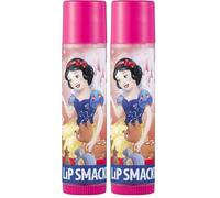 Lip Smacker Snow White Lip Balm, Baume à lèvres inspiré des princesses Disney pour enfants, hydratant et lissant pour faire briller les lèvres, saveur Cherry Kiss (Lot de 2)