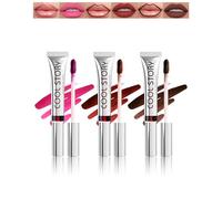 Lip Tint Stain Peel Off Lot de 3 gloss à lèvres mats nude - Imperméable et durable - Rouge à lèvres liquide amovible - Anti-adhésif - Pour femme - 105 + 125 + 145