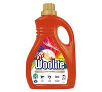 Lip Woolite Lessive Lave-linge vêtements colorés 25 lavages, 1 flacon de 1500 ml de détergent machine à laver liquide vêtements colorés avec kératine